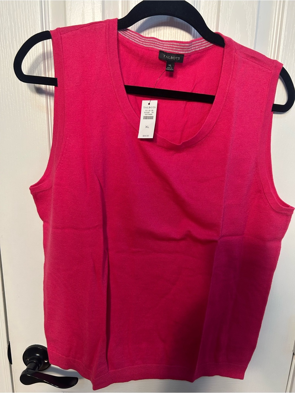 Talbots Bright Pink Sleeveless Knit Shell